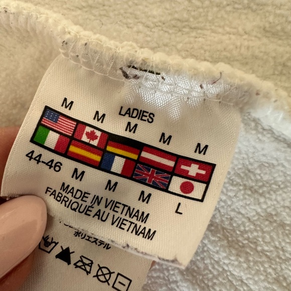 Spyder Women's White Cable Knit Fleece Lined Jacket - Picture 13 of 15